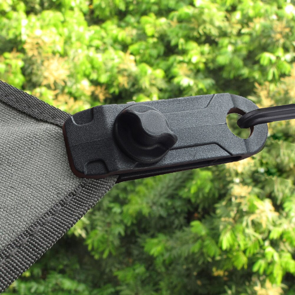 Cheap Goat Tents 1pcs Tent Clip Outdoor Camping Nylon Heavy Duty Windproof Awning Clamp Grip for Garden Shade Cloth Tent Accessories Black   